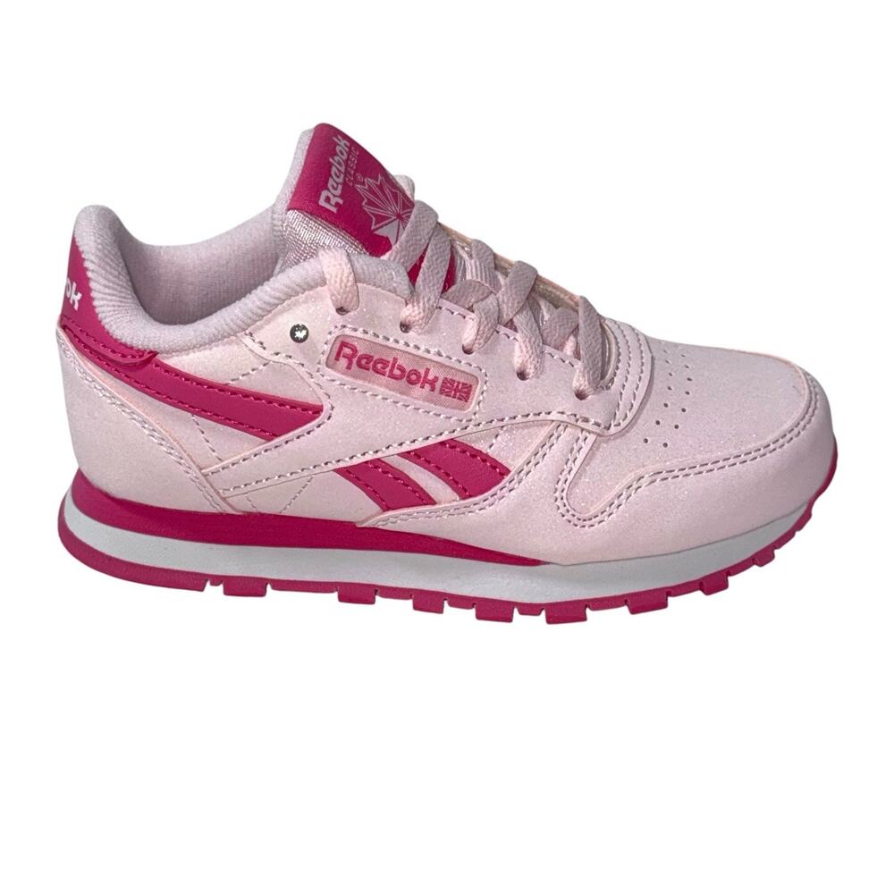Reebok Running course Pink Girls Classics leather shoes SZ/11 - Picture 8 of 15